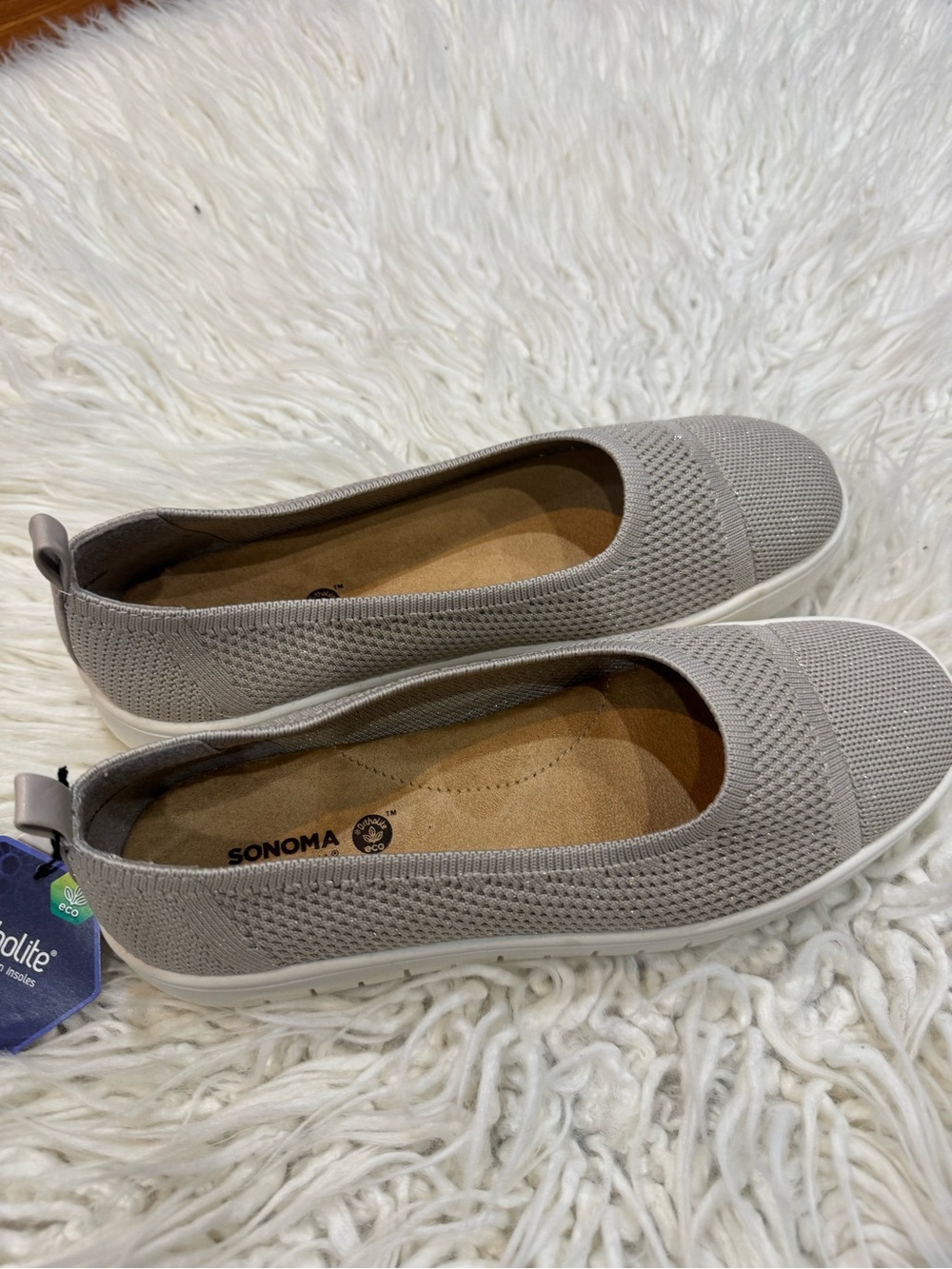 Sonoma Knit Slip-On Ballet Flats - Gray Taupe